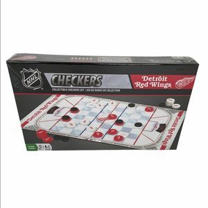 NHL Detroit Red Wings Checkers Game Red White